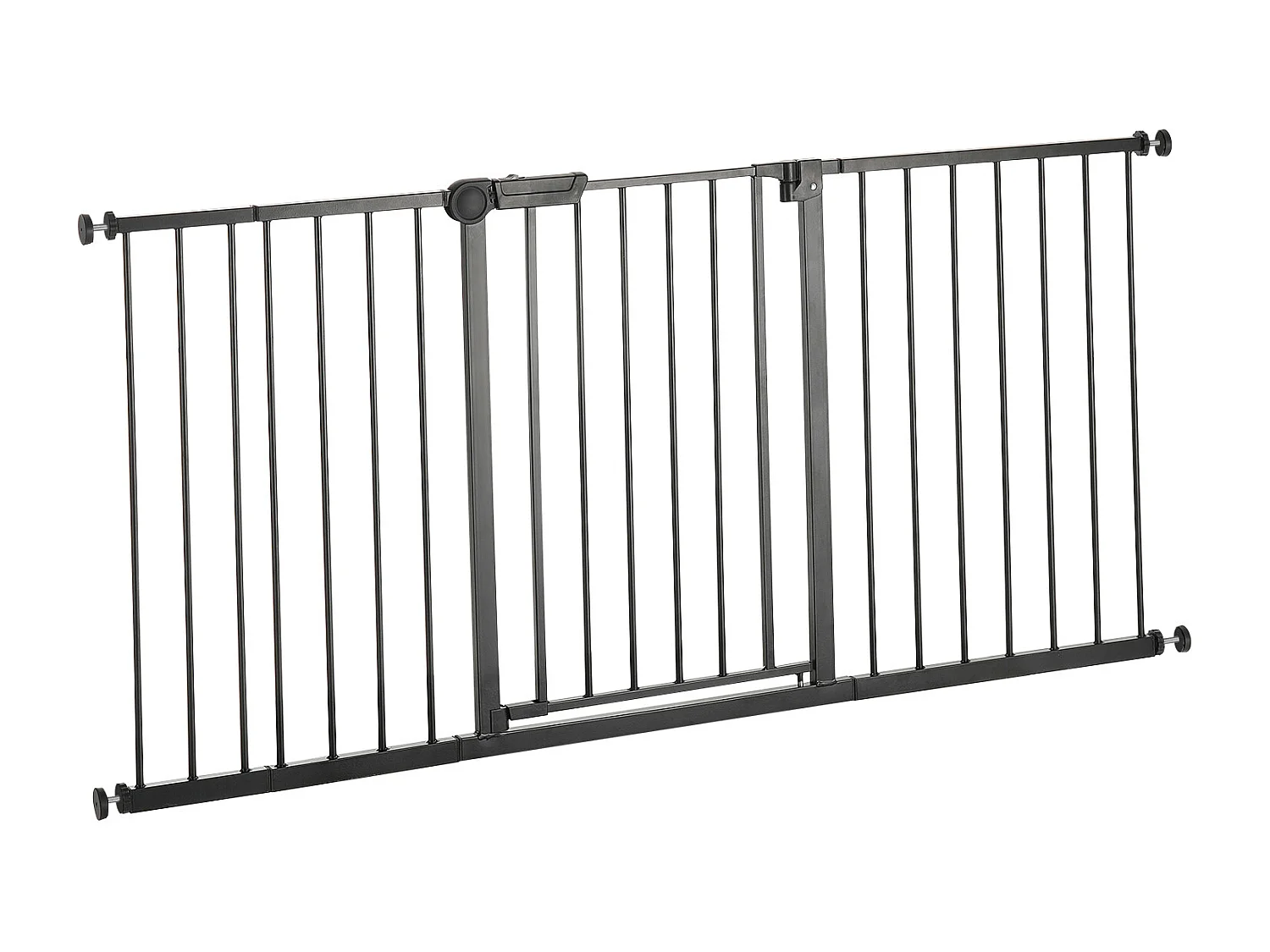 Barrière de Sécurité Animaux, SucceBuy Barrière de Sécurité Extensible pour Chiens 154-161x76,2 cm Noir