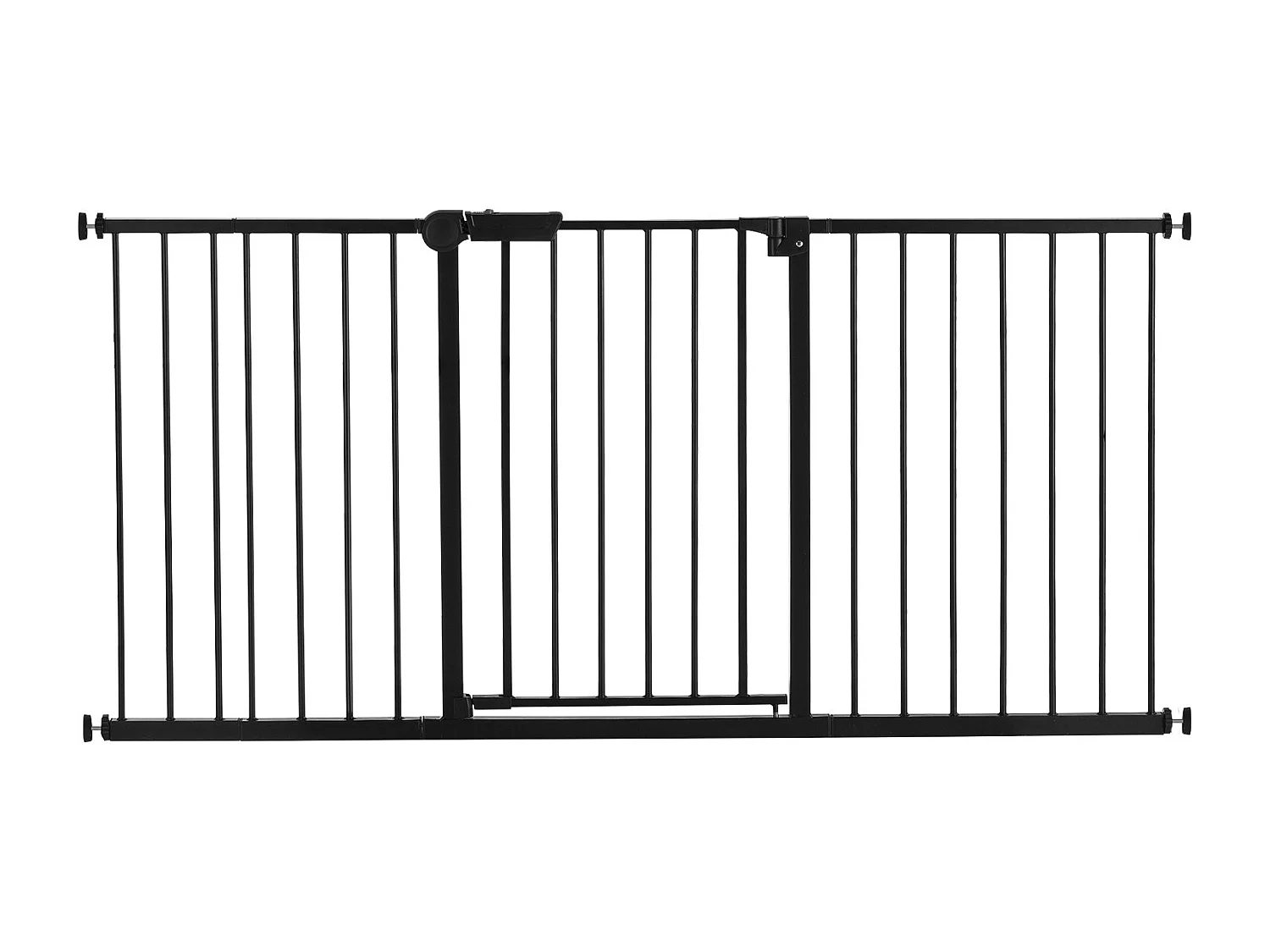 Barrière de Sécurité Animaux, SucceBuy Barrière de Sécurité Extensible pour Chiens 154-161x76,2 cm Noir