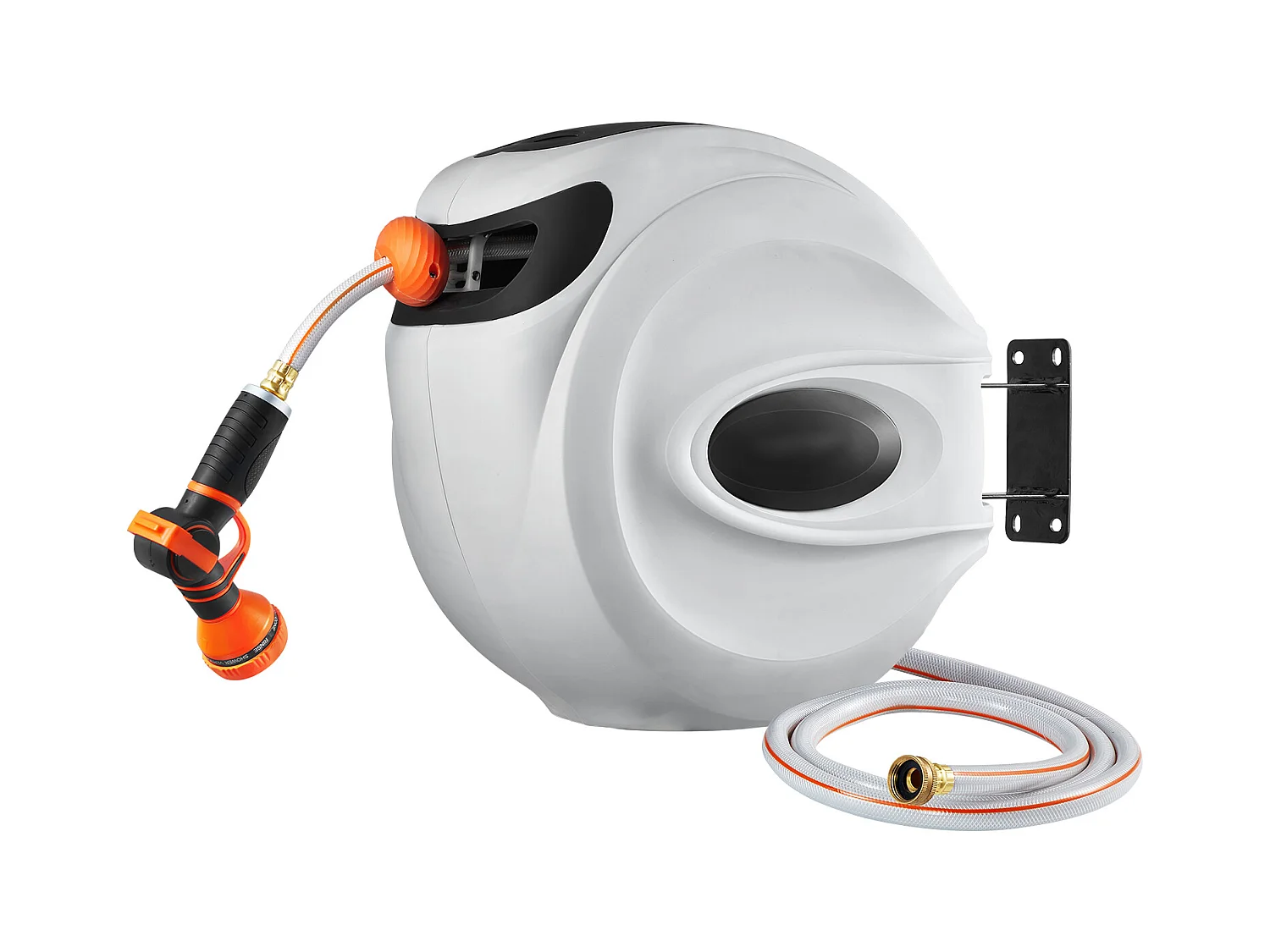 Enrouleur de Tuyau d'Arrosage Rétractable SucceBuy, 1,2 cm x 40 m, Fixé au Mur, Avec Buse 9 - Pattern, Verrouillage de Toute Longueur