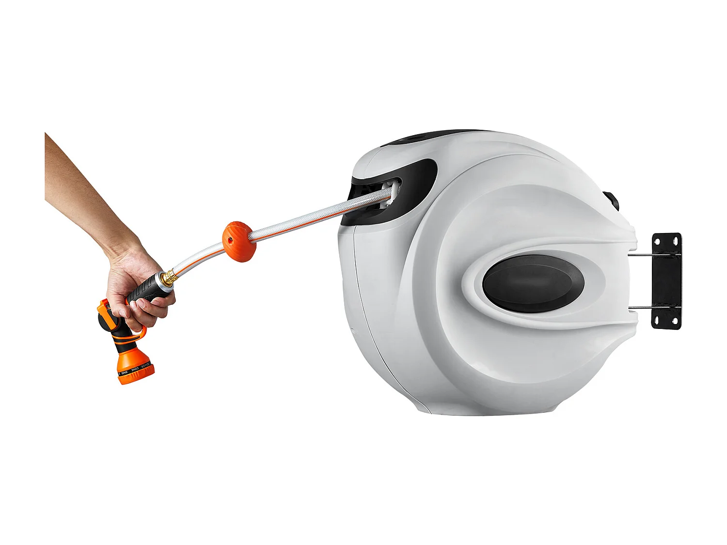 Enrouleur de Tuyau d'Arrosage Rétractable SucceBuy, 1,2 cm x 40 m, Fixé au Mur, Avec Buse 9 - Pattern, Verrouillage de Toute Longueur