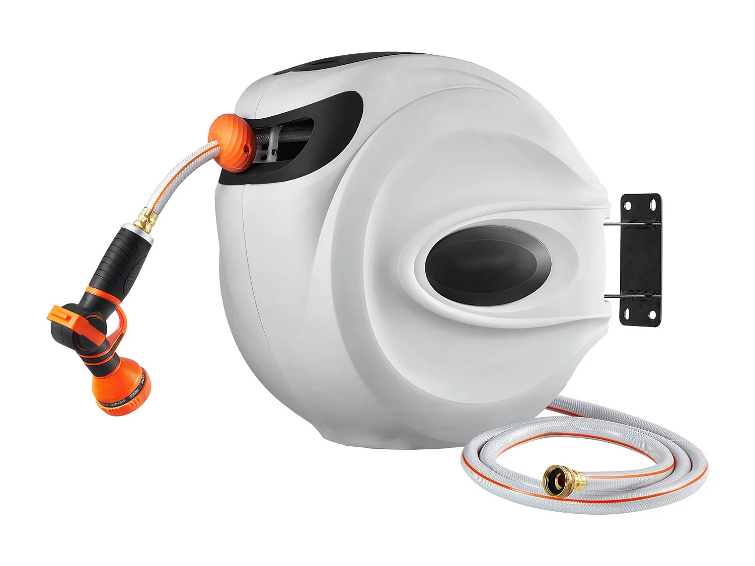 Enrouleur de Tuyau d'Arrosage Rétractable SucceBuy, 1,2 cm x 40 m, Fixé au Mur, Avec Buse 9 - Pattern, Verrouillage de Toute Longueur