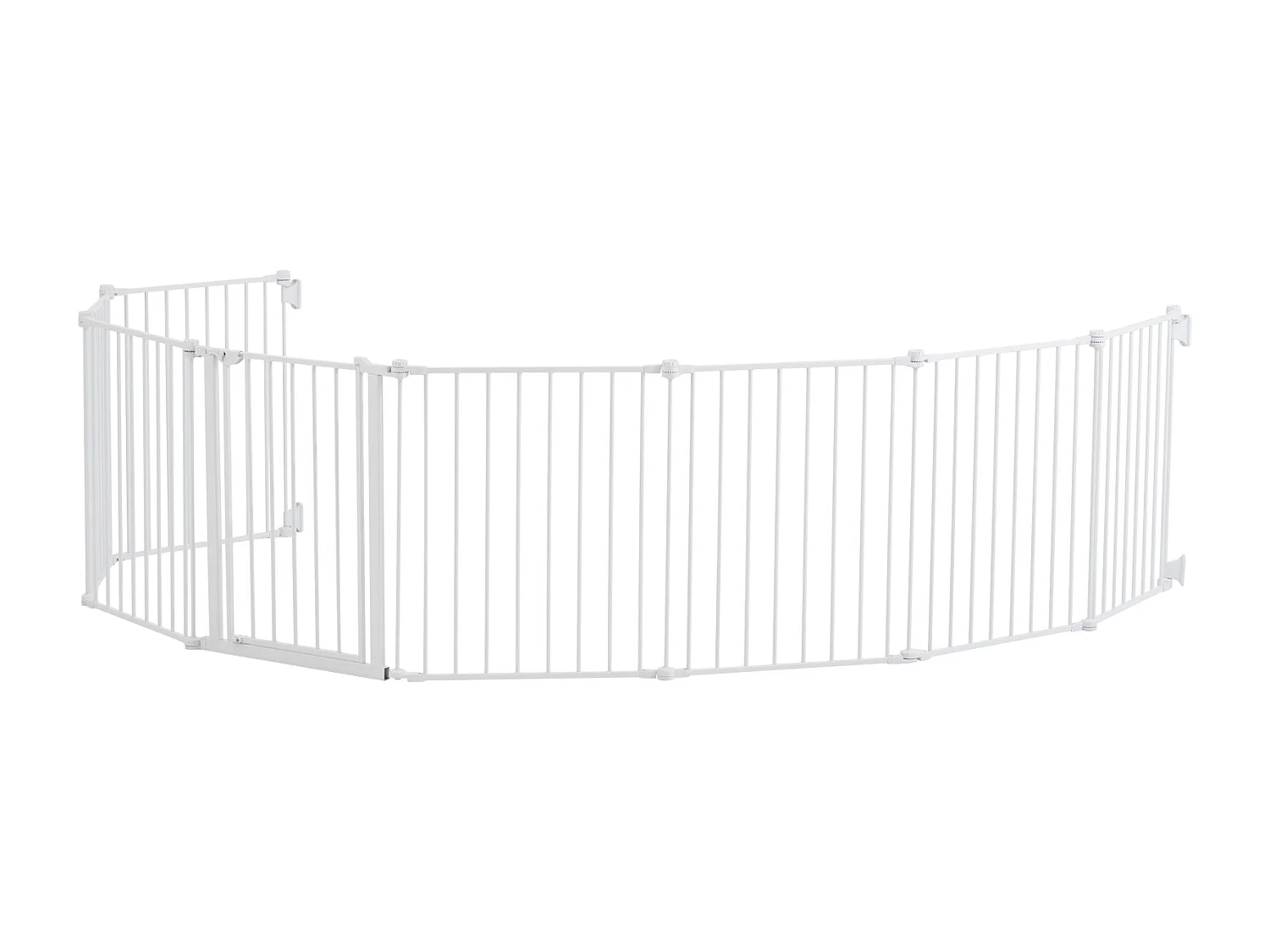 Barrière de Sécurité Animaux, SucceBuy Barrière Pliable pour Bébé et Animal de Compagnie 487,7 cm Largeur 71,1 cm Hauteur 8 Panneaux Blanche