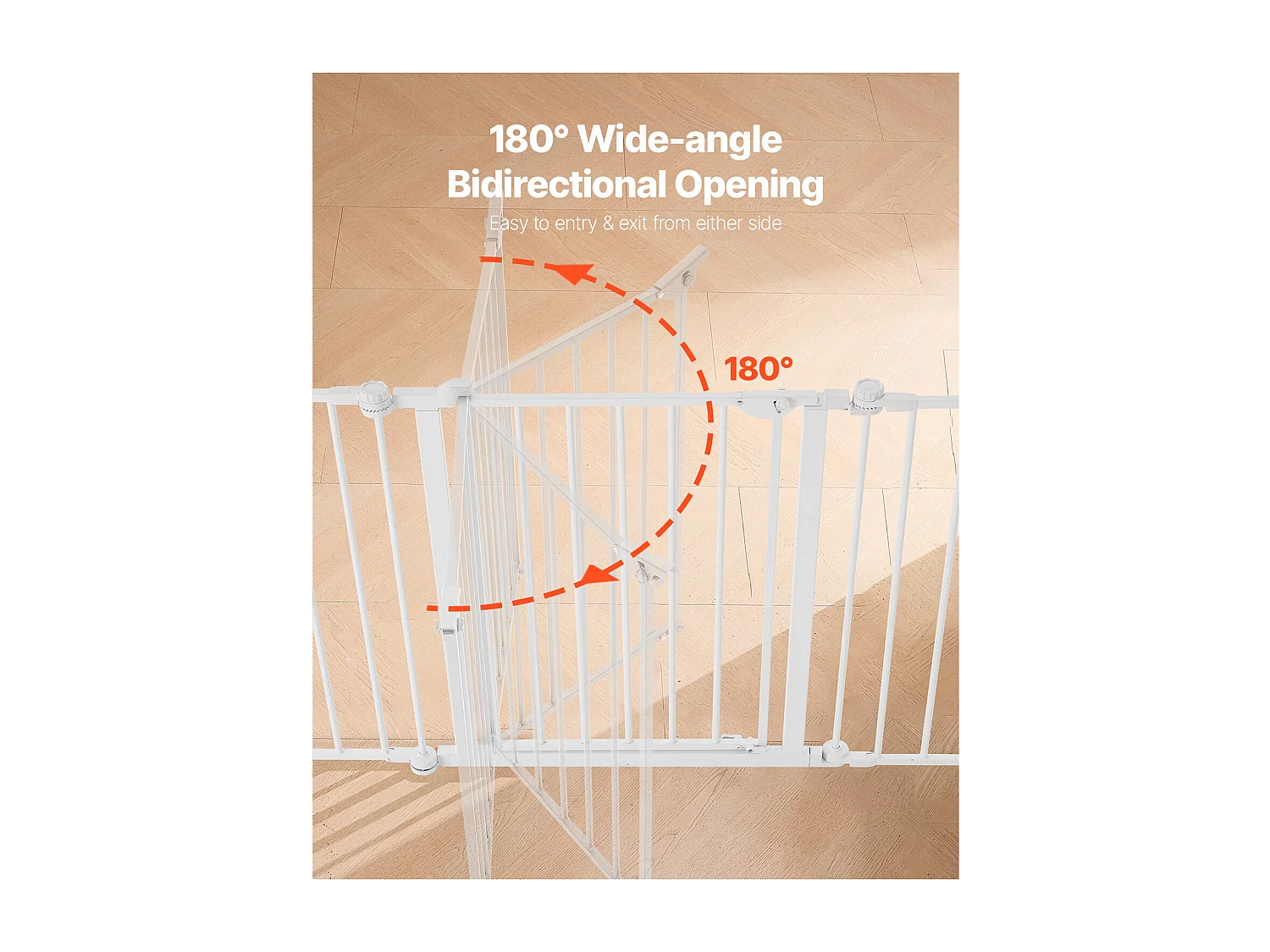 Barrière de Sécurité Animaux, SucceBuy Barrière Pliable pour Bébé et Animal de Compagnie 487,7 cm Largeur 71,1 cm Hauteur 8 Panneaux Blanche