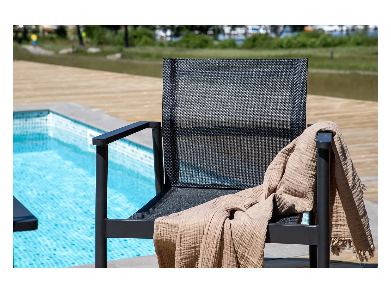 Salon de Jardin "Break" 105cm Noir