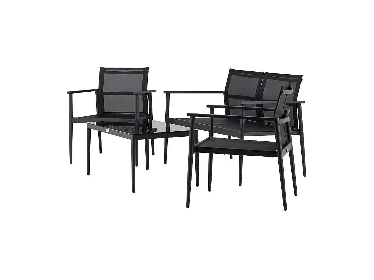 Salon de Jardin "Break" 105cm Noir