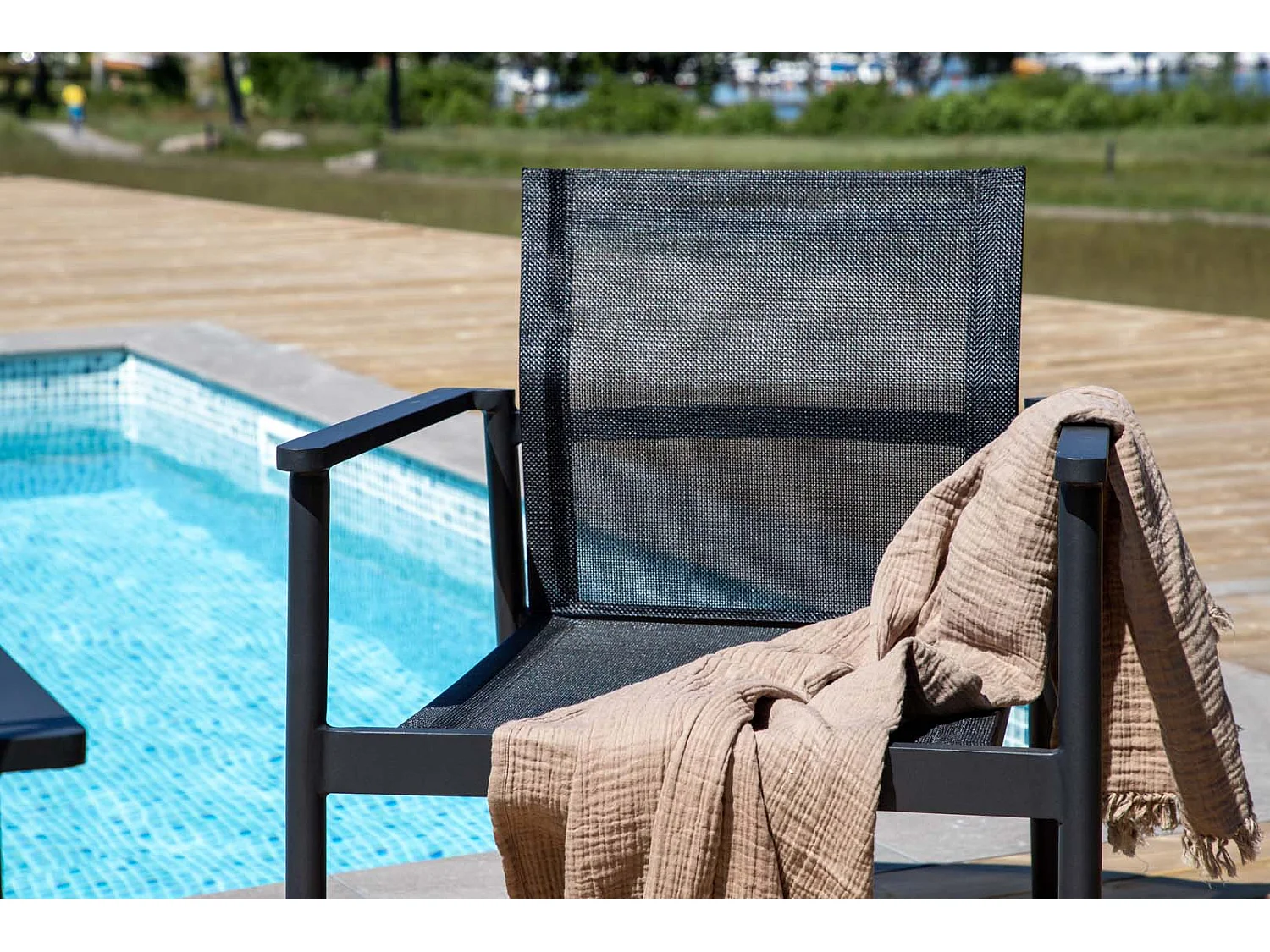 Break loungeset 4 delen zwart.