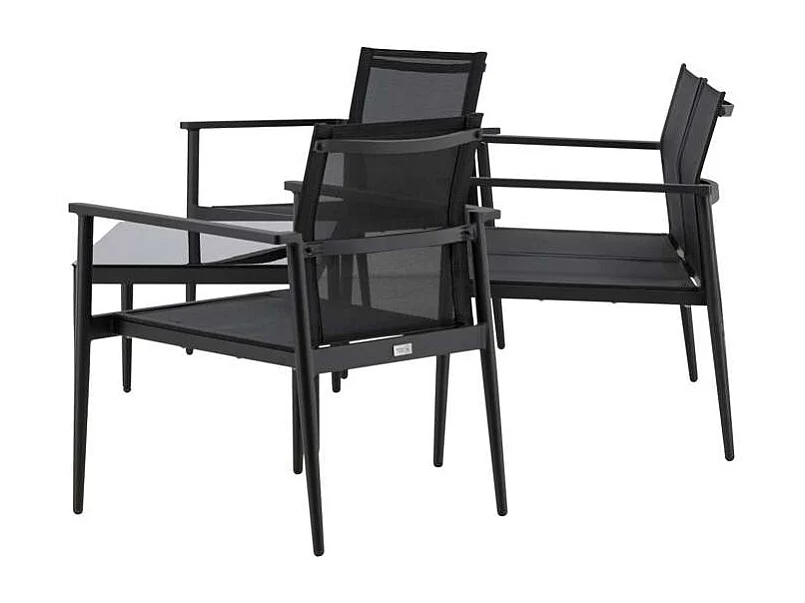 Break loungeset 4 delen zwart.