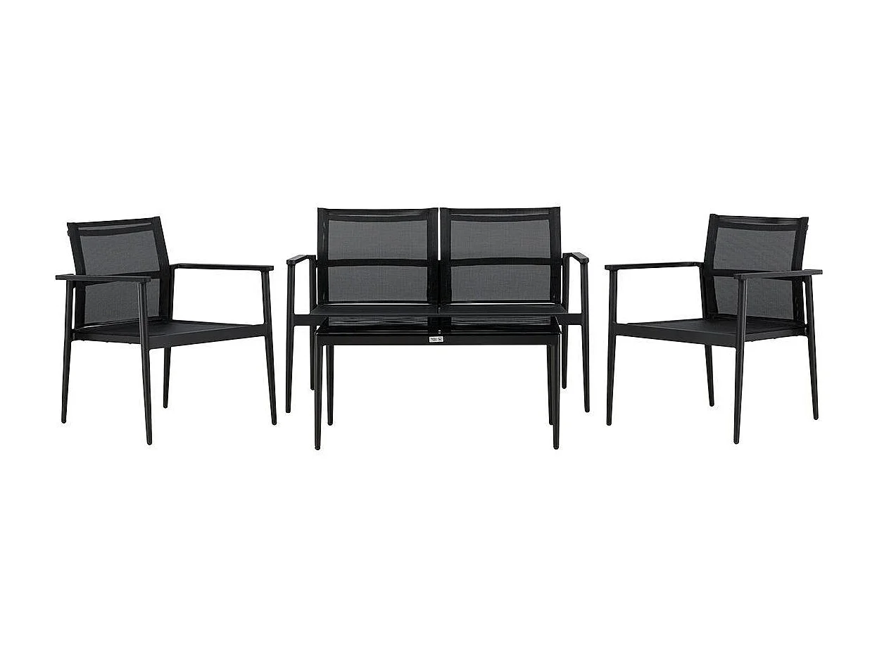 Salon de Jardin "Break" 105cm Noir