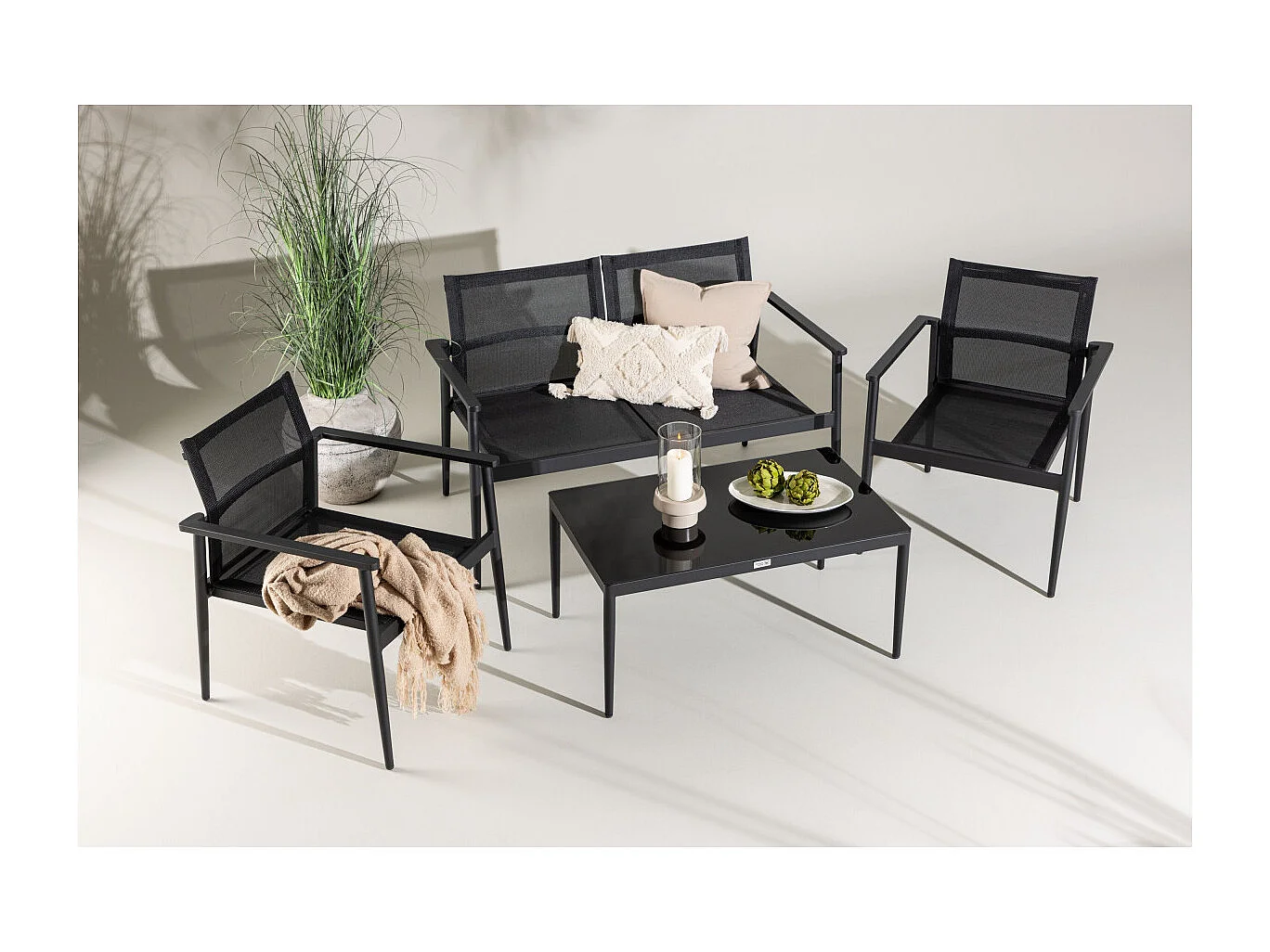 Salon de Jardin "Break" 105cm Noir