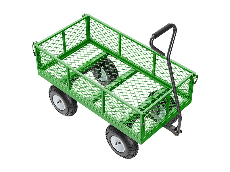 Chariot de Jardin, SucceBuy Chariot de Jardin en Acier 408,23 kg Capacité, Chariot Robustes, Pneus de 25,4 cm