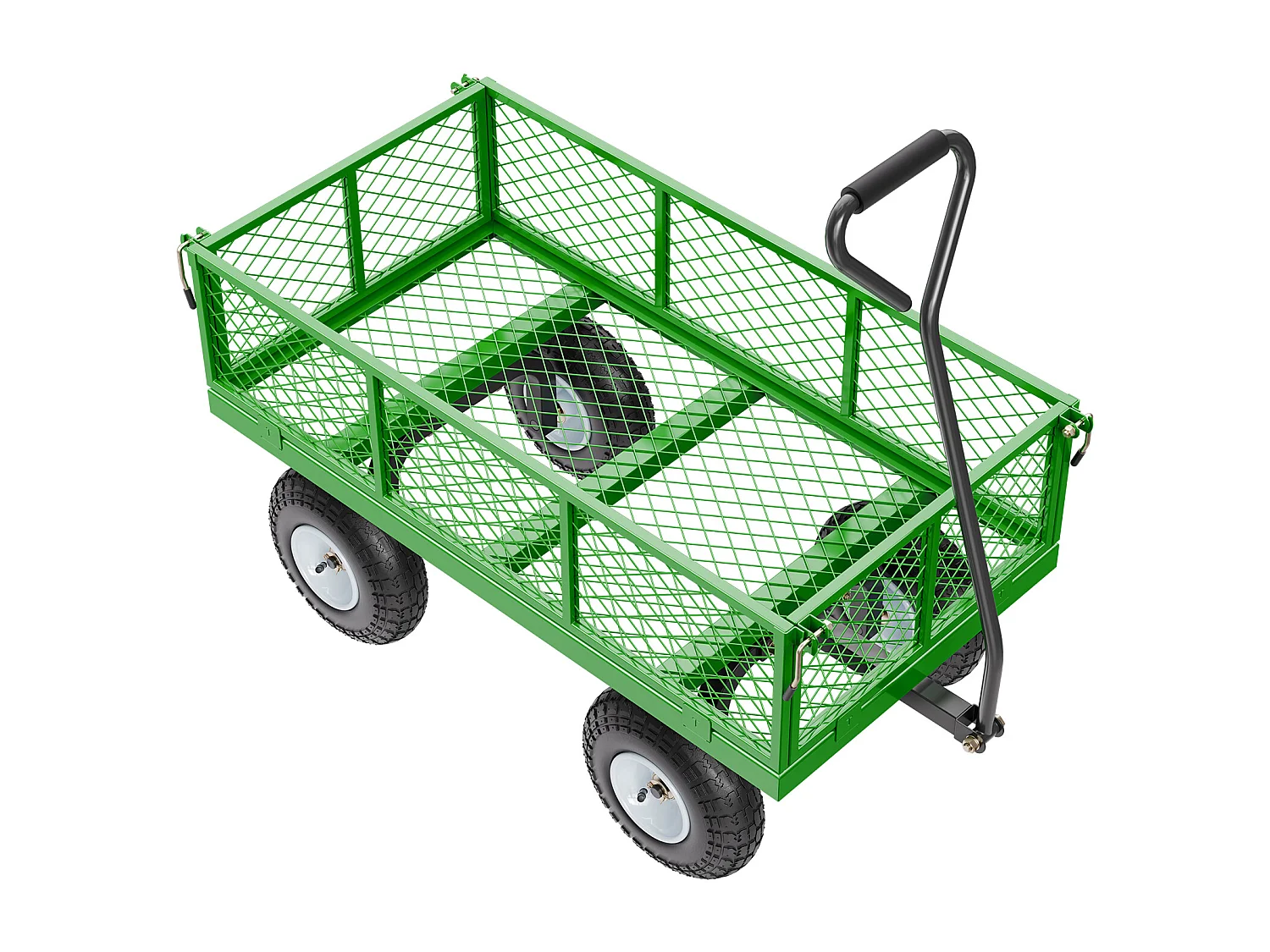 Chariot de Jardin, SucceBuy Chariot de Jardin en Acier 408,23 kg Capacité, Chariot Robustes, Pneus de 25,4 cm