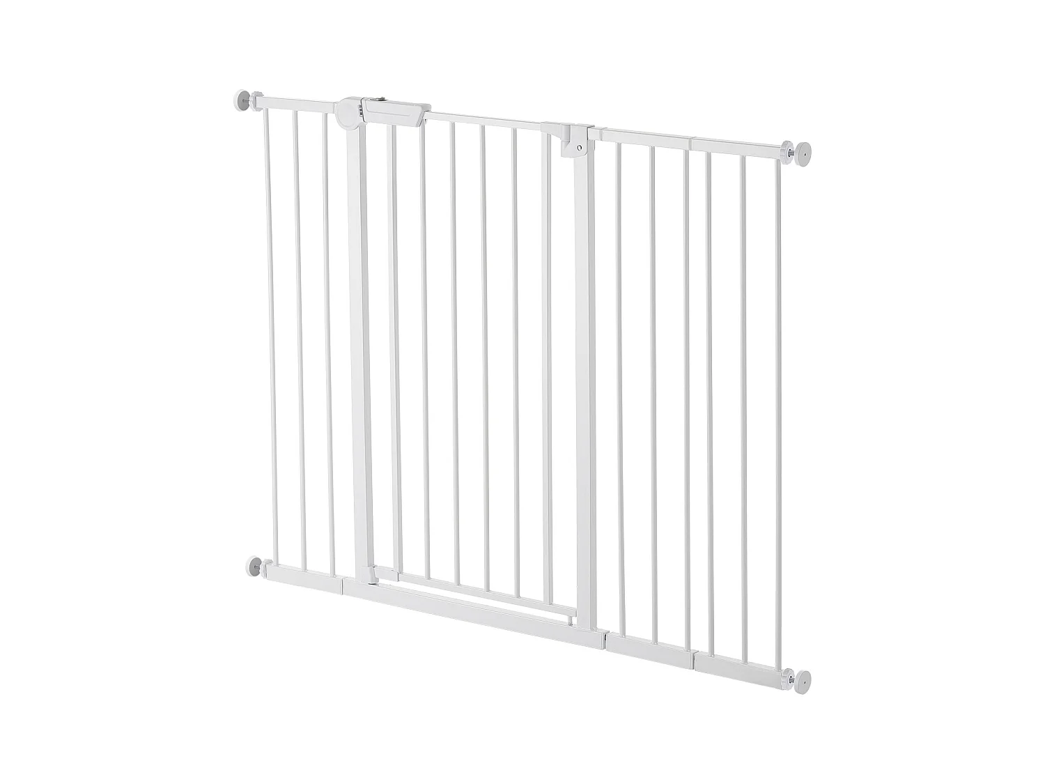 Barrière de Sécurité Animaux, SucceBuy Barrière Extensible pour Chien LxH 65-121,9x91,4 cm Blanc