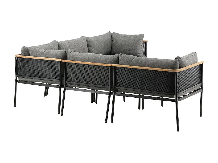 Nettan Lounge-Set 2 Teile schwarz,grau,natur.