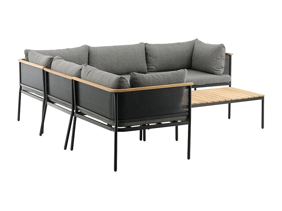 Nettan Lounge-Set 2 Teile schwarz,grau,natur.