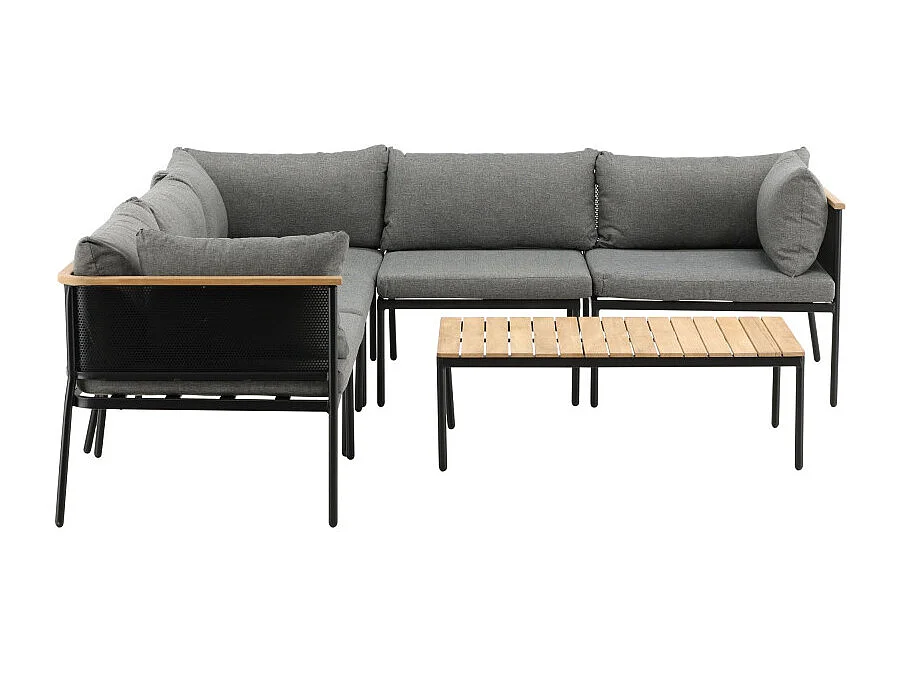 Nettan Lounge-Set 2 Teile schwarz,grau,natur.