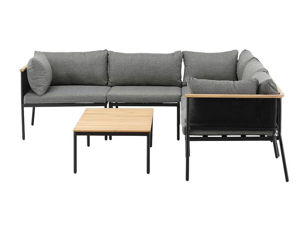 Nettan Lounge-Set 2 Teile schwarz,grau,natur.