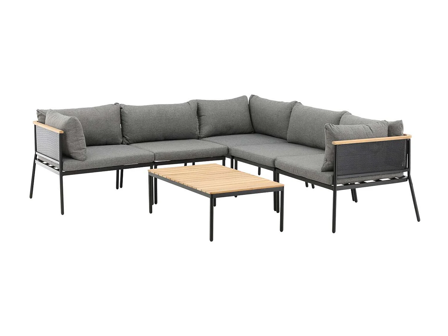 Nettan Lounge-Set 2 Teile schwarz,grau,natur.