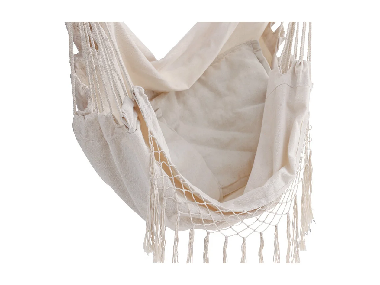 Fauteuil Suspendu en Tissu "Culasi" 120cm Naturel