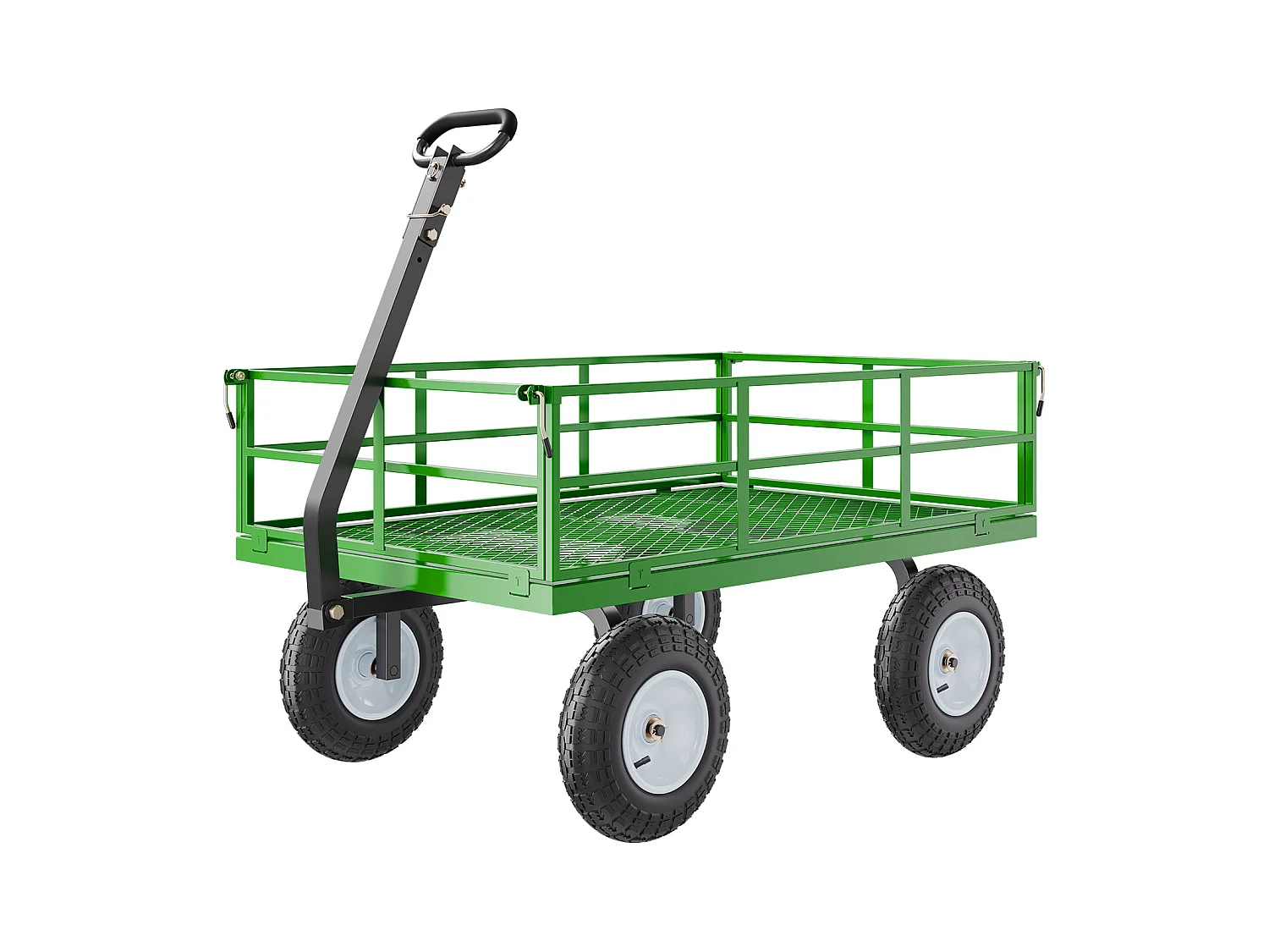 Gartenwagen, SucceBuy Stahl-Gartenwagen 544,31 kg Tragkraft, Hochleistungswagen mit 33 cm Reifen