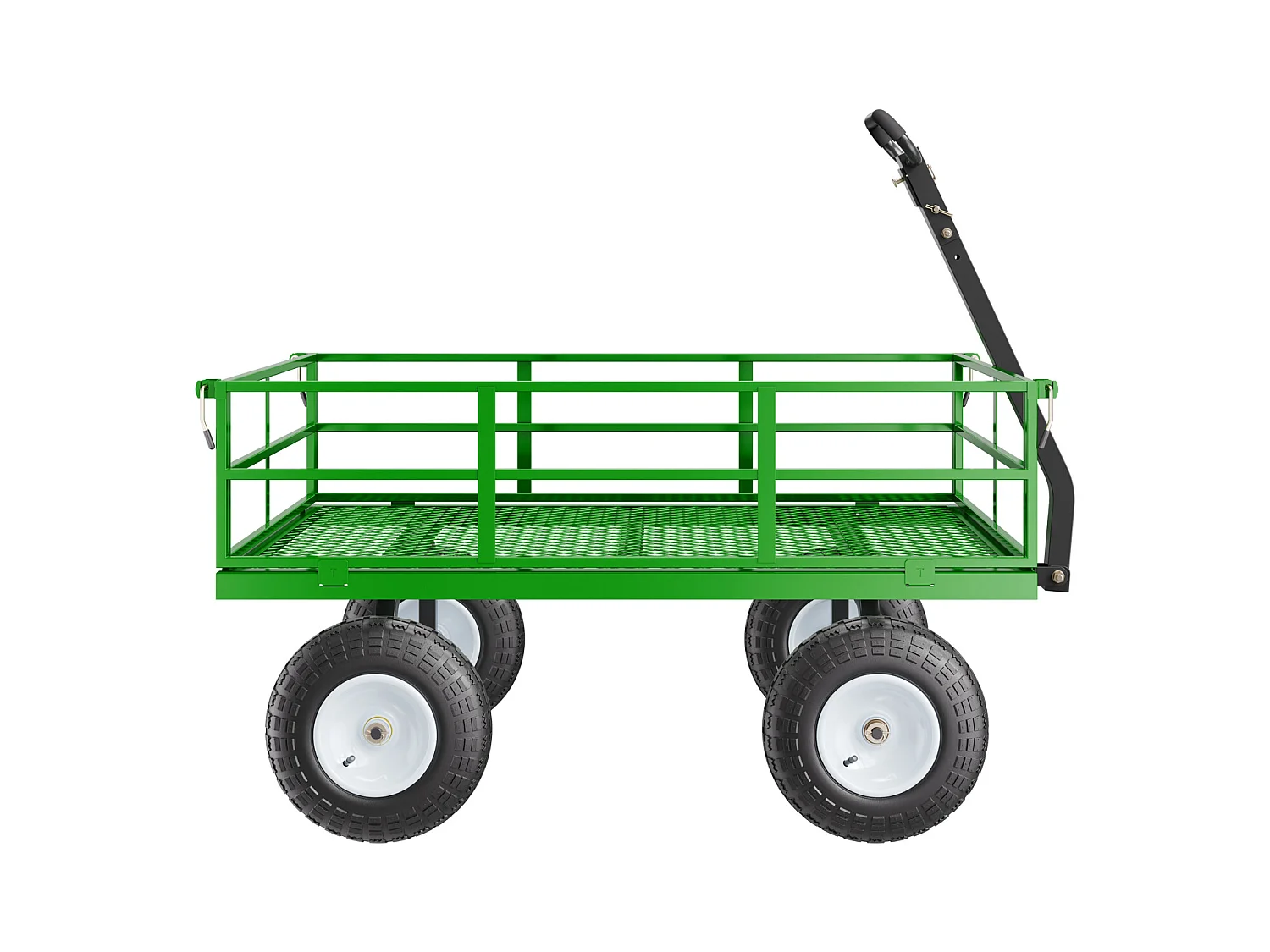 Gartenwagen, SucceBuy Stahl-Gartenwagen 544,31 kg Tragkraft, Hochleistungswagen mit 33 cm Reifen