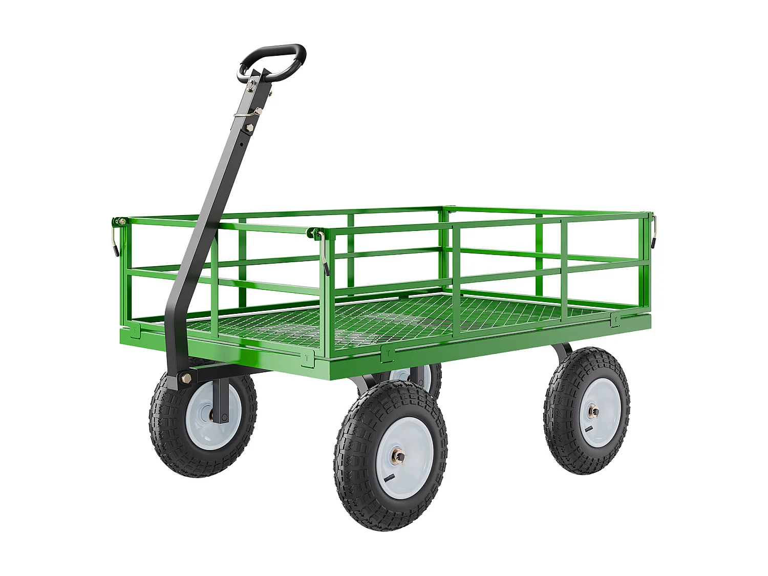 Chariot de Jardin, SucceBuy Chariot de Jardin en Acier 544,31 kg Capacité, Chariot Robustes avec Pneus de 33 cm