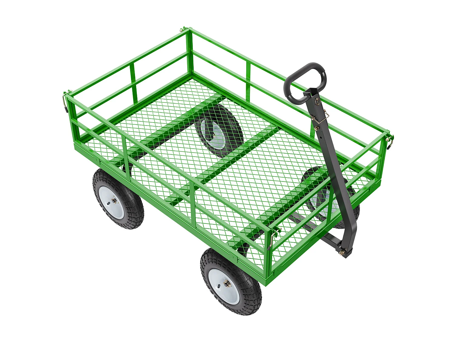Chariot de Jardin, SucceBuy Chariot de Jardin en Acier 544,31 kg Capacité, Chariot Robustes avec Pneus de 33 cm