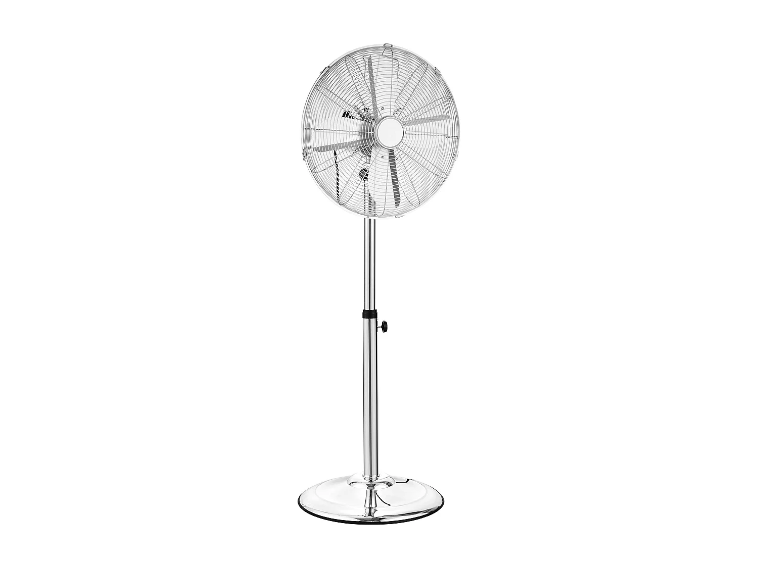 Ventilateur Oscillant sur Pied Industriel SucceBuy, 3 Vitesses, 39,8 cm 75° Argent