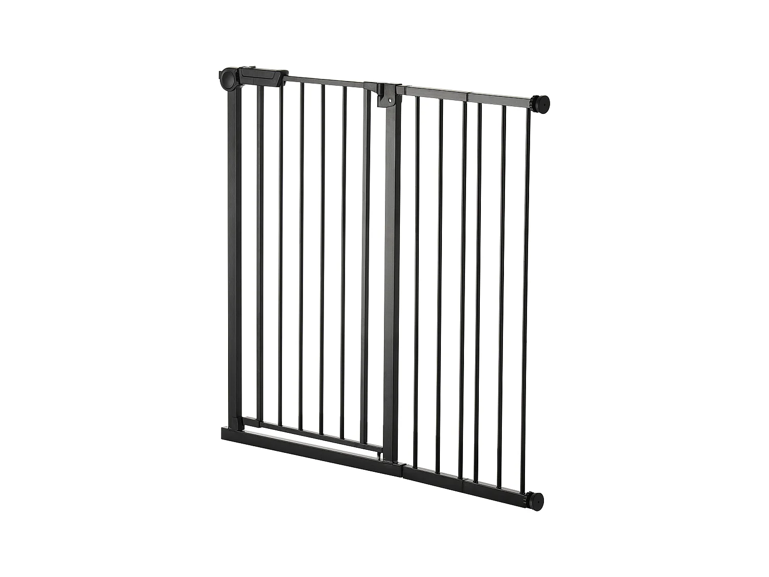 Haustier-Sicherheitstor, SucceBuy Erweiterbares Hunde-Sicherheitstor 65-101,6x91,4 cm Schwarz