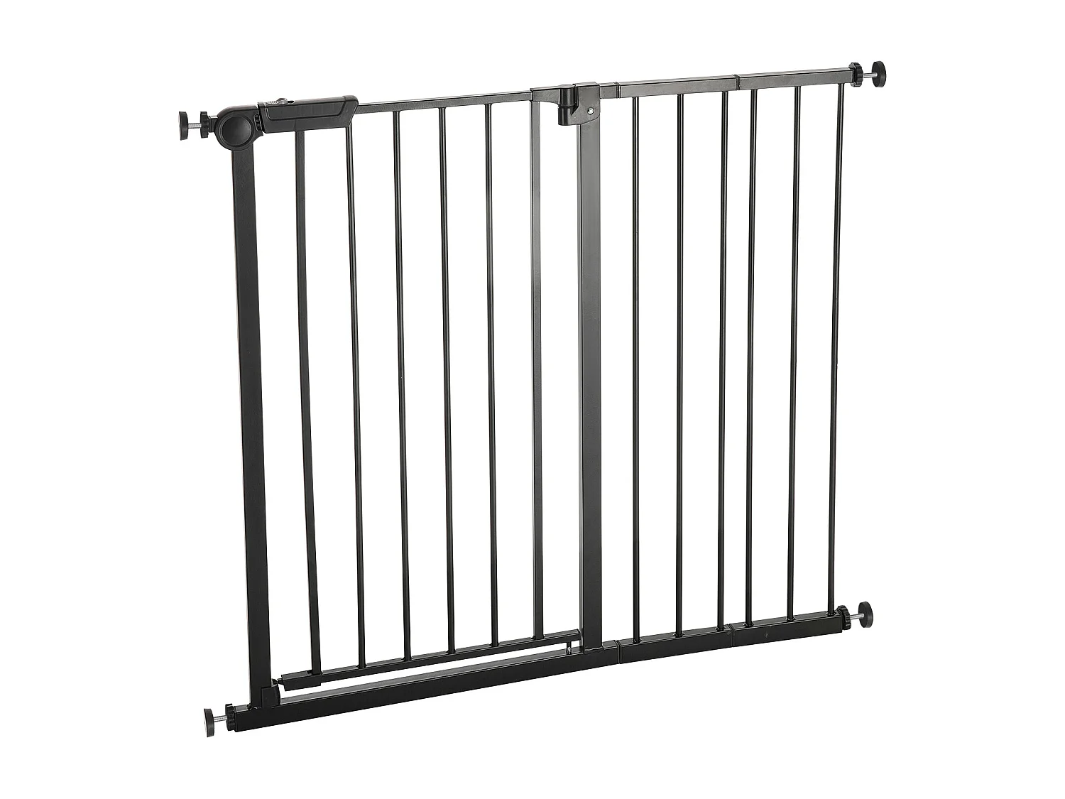 Puerta de Seguridad para Mascotas, SucceBuy Extensible 65-101,6 x 91,4 cm Color Negro