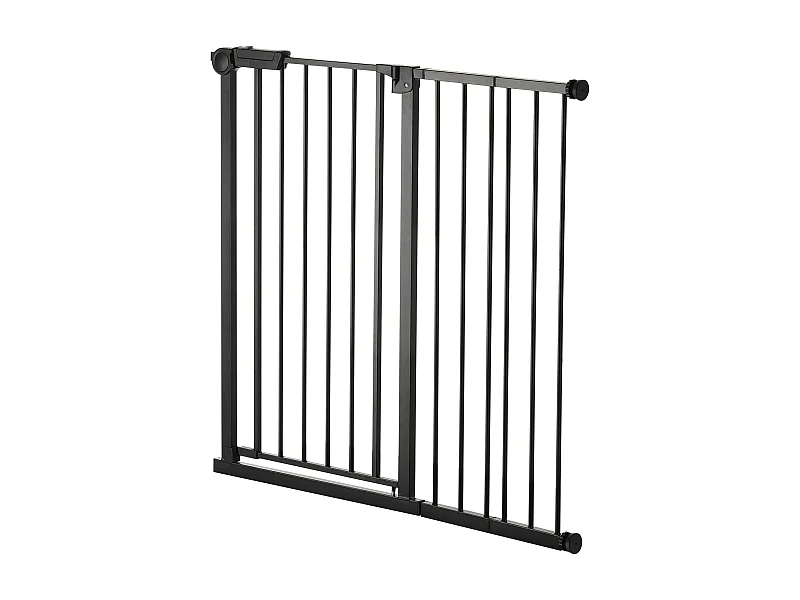 Barrière de Sécurité Animaux, SucceBuy Barrière de Sécurité Extensible pour Chiens 65-101,6x91,4 cm Noir