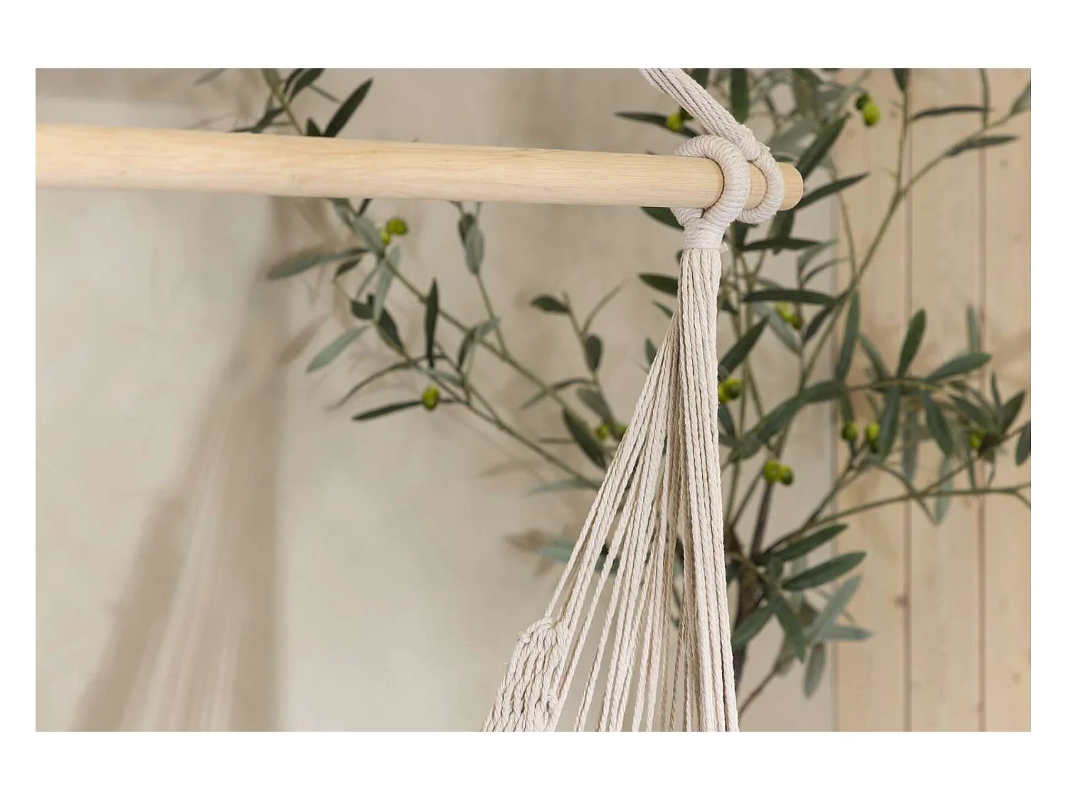 Fauteuil Suspendu en Tissu "Kalino" 135cm Naturel