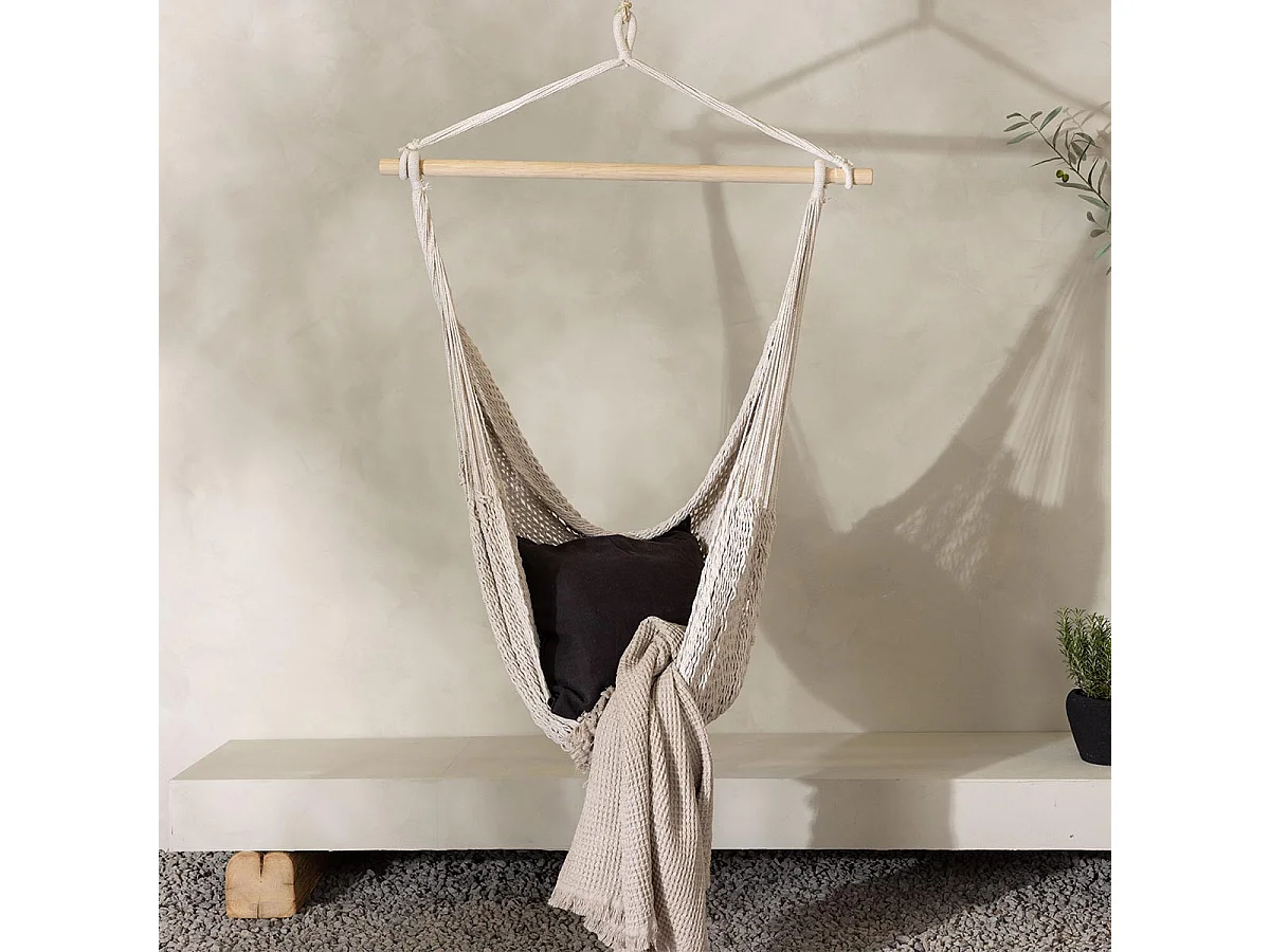 Kalino hangend tuinstoel offwhite.
