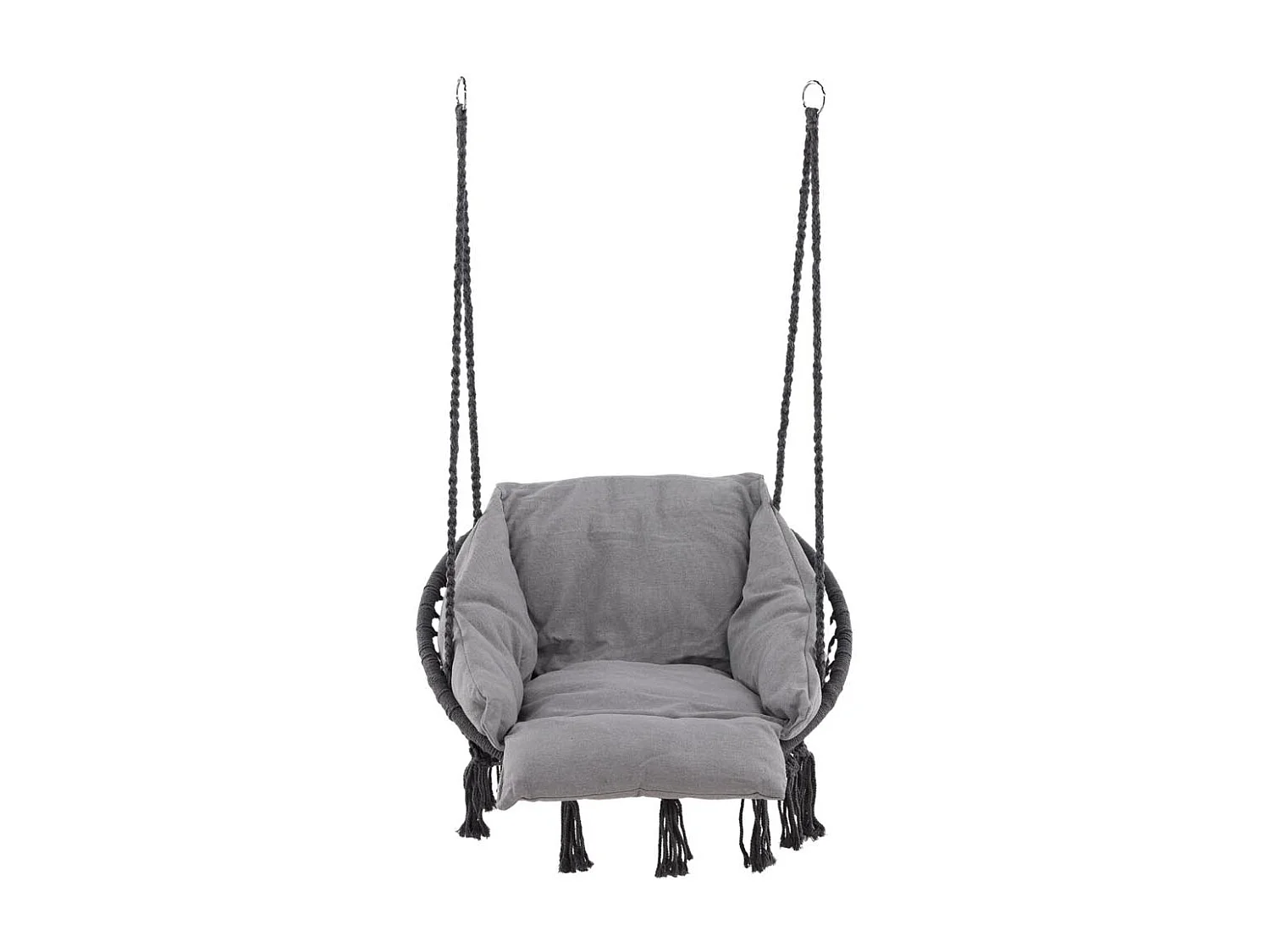 Hamtic fauteuil suspendu avec coussin gris.