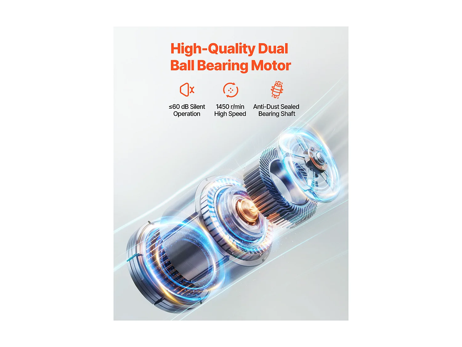 Industrie Standventilator SucceBuy , 3 Geschwindigkeiten, 56 cm, Höhenverstellbar 115-147 cm