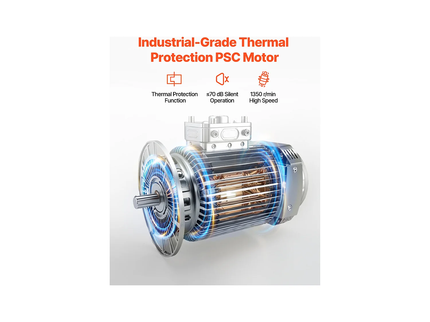 Ventilateur sur Pied Industriel SucceBuy, 3 Vitesses, 76 cm, Oscillant et Réglable en Hauteur