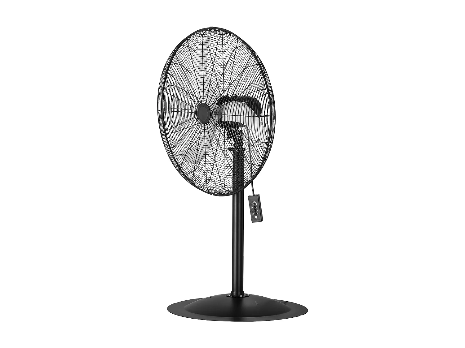 Ventilateur sur Pied Industriel SucceBuy, 3 Vitesses, 76 cm, Oscillant et Réglable en Hauteur