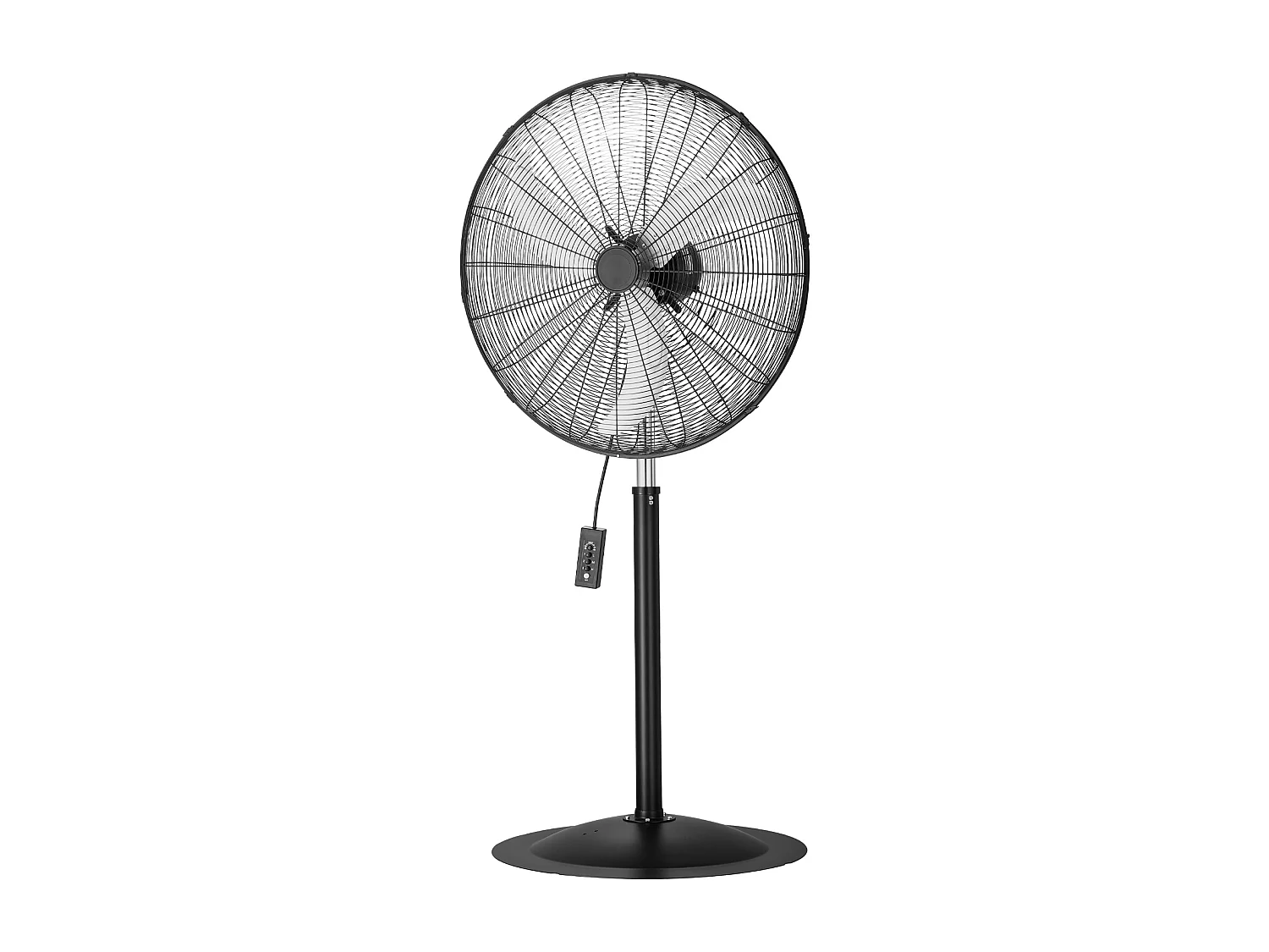 Ventilateur sur Pied Industriel SucceBuy, 3 Vitesses, 76 cm, Oscillant et Réglable en Hauteur