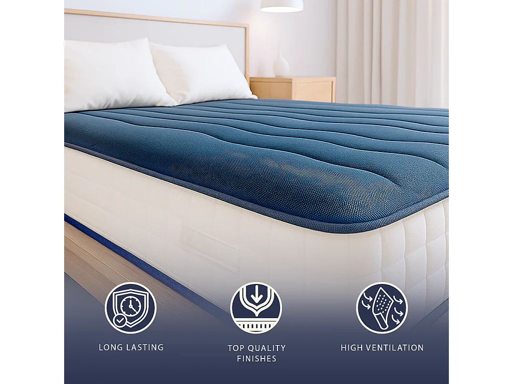 Matelas double 160x190 cm Waterfoam | Hauteur 20 cm | Classe 1 | Ferme Moyenne | Antibactérien | Fabriqué Italie