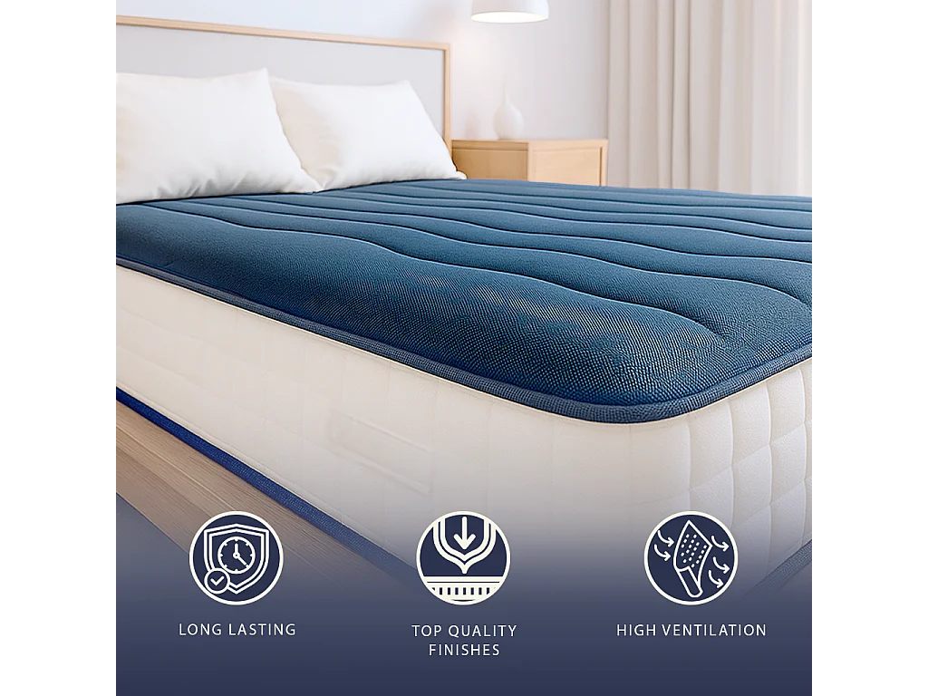 Matelas double 160x190 cm Waterfoam | Hauteur 20 cm | Classe 1 | Ferme Moyenne | Antibactérien | Fabriqué Italie