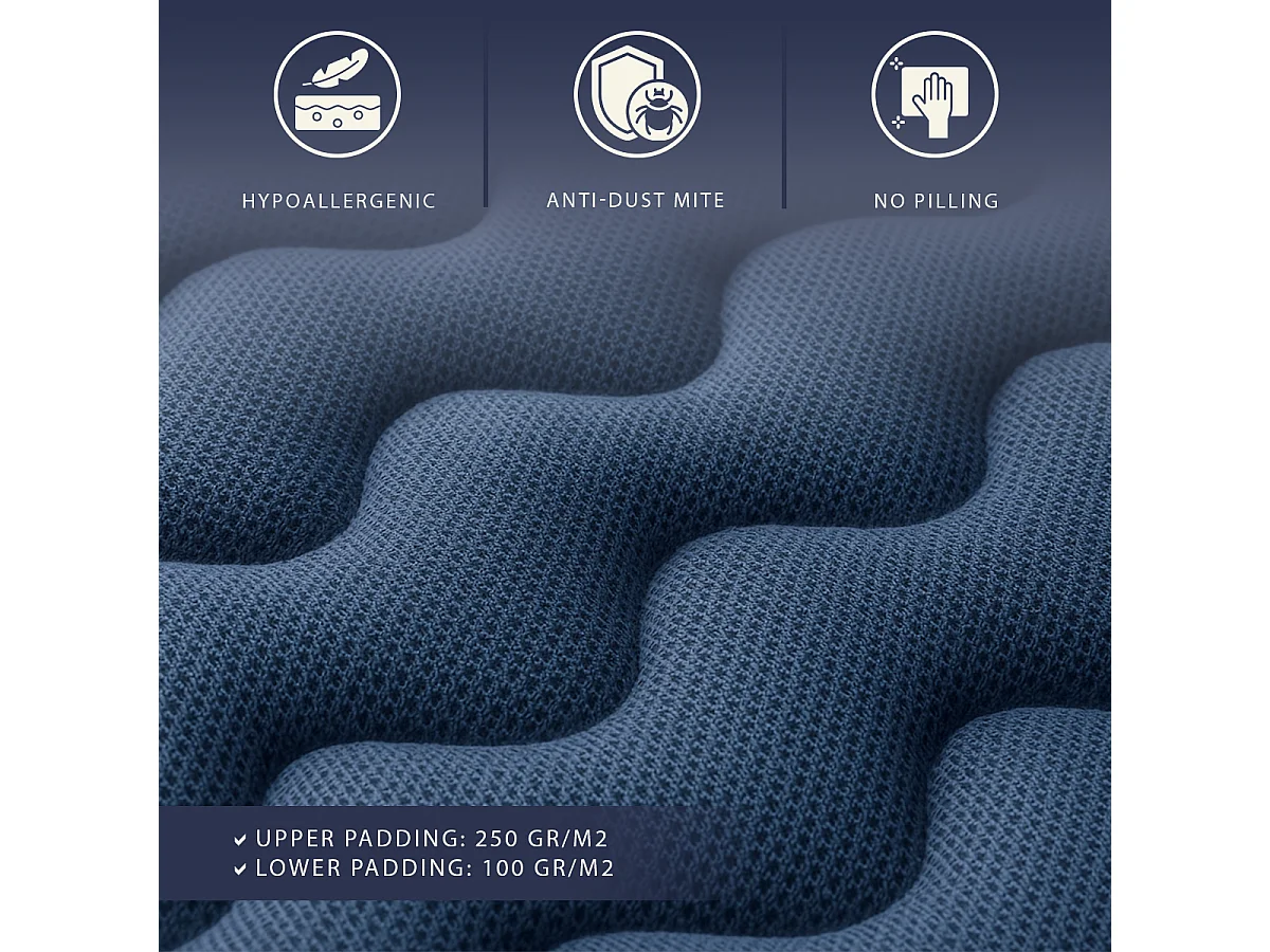 Matelas simple 80x200 cm Waterfoam | Hauteur 20 cm | Classe 1 | Ferme Moyenne | Antibactérien | Fabriqué Italie