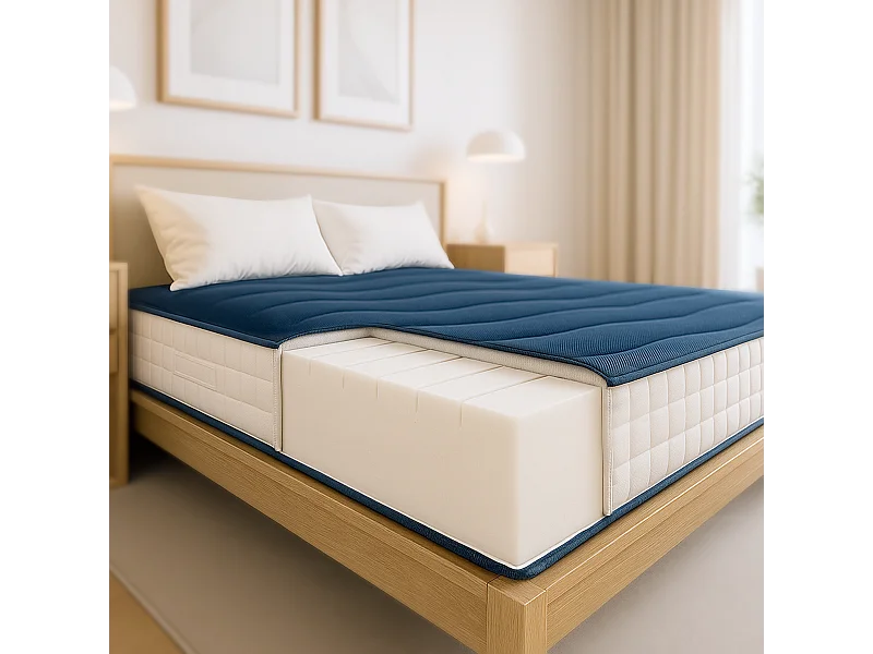 Materasso matrimoniale francese 140x200 cm Waterfoam Anallergico | Altezza 20 cm | Classe 1 | Medio Rigido | Antibatterico | Made in Italy