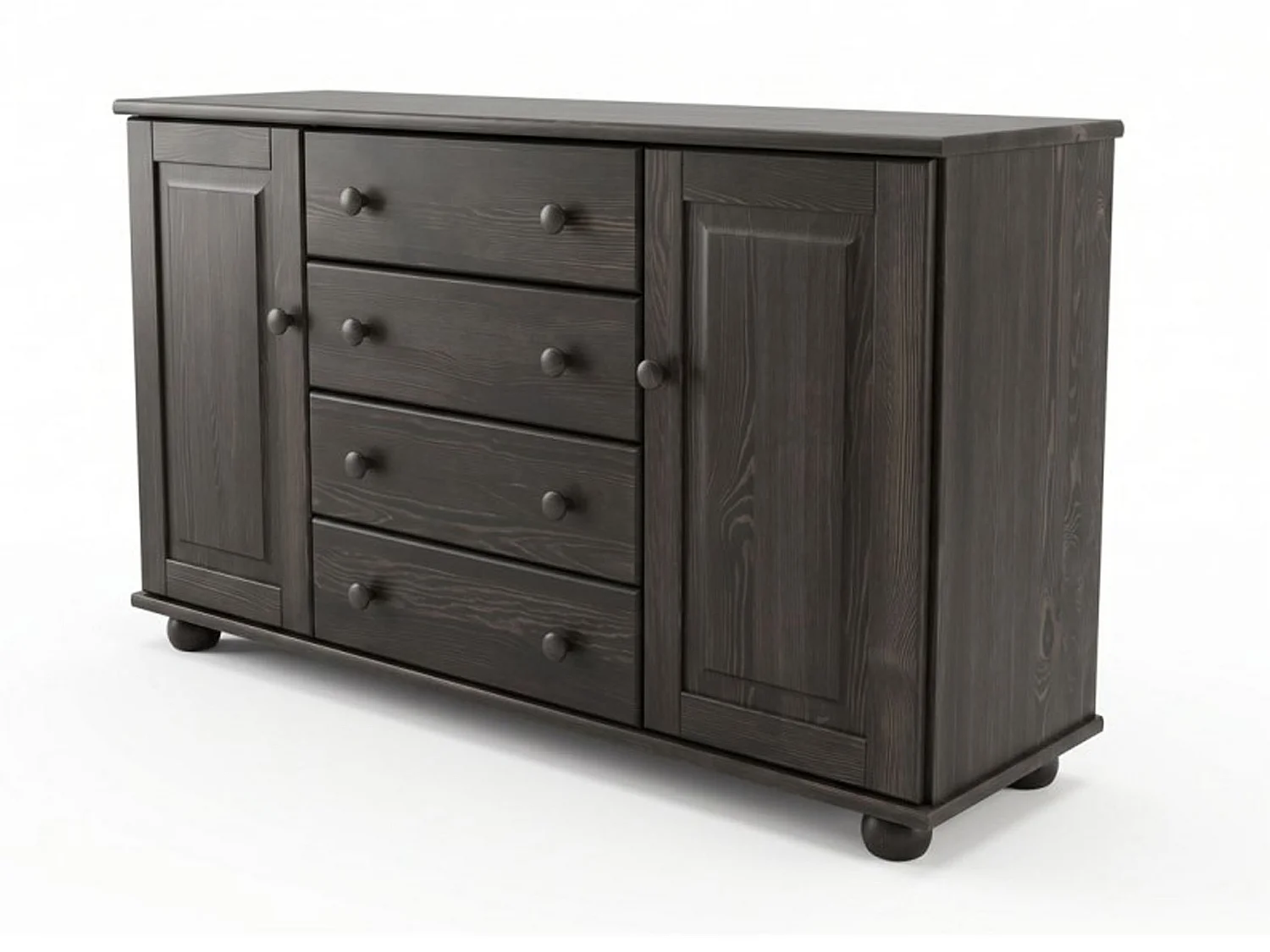 Komoda z drewna litego 138 cm Roxana Classic, kolor orzech