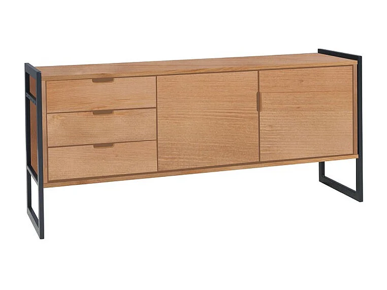Komoda z drewna litego Loft wood 164 cm, kolor dębowy