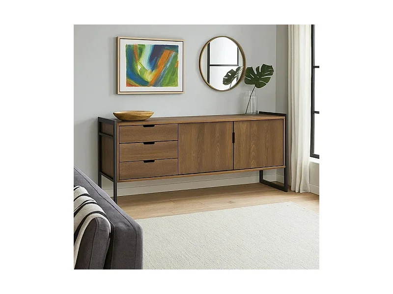 Komoda z drewna litego Loft wood 164 cm, kolor brązowy