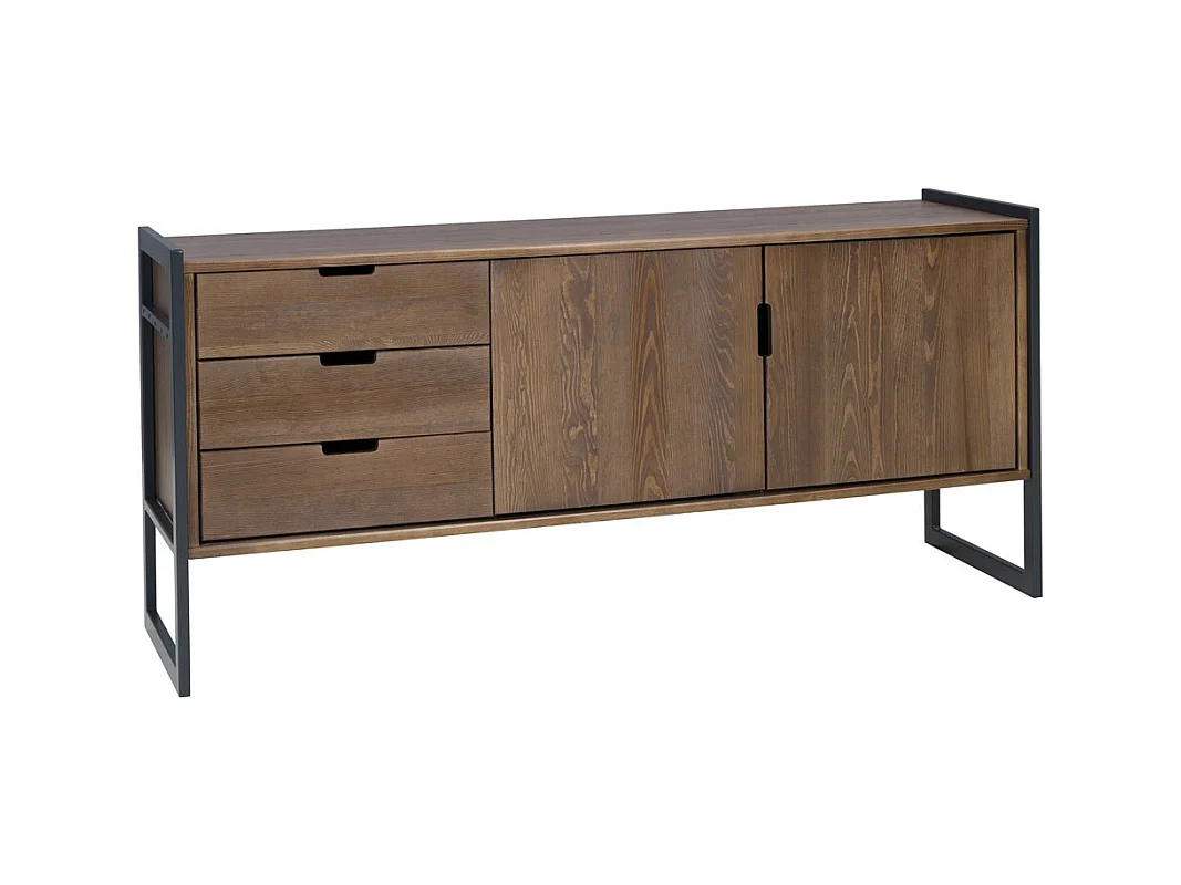 Komoda z drewna litego Loft wood 164 cm, kolor brązowy