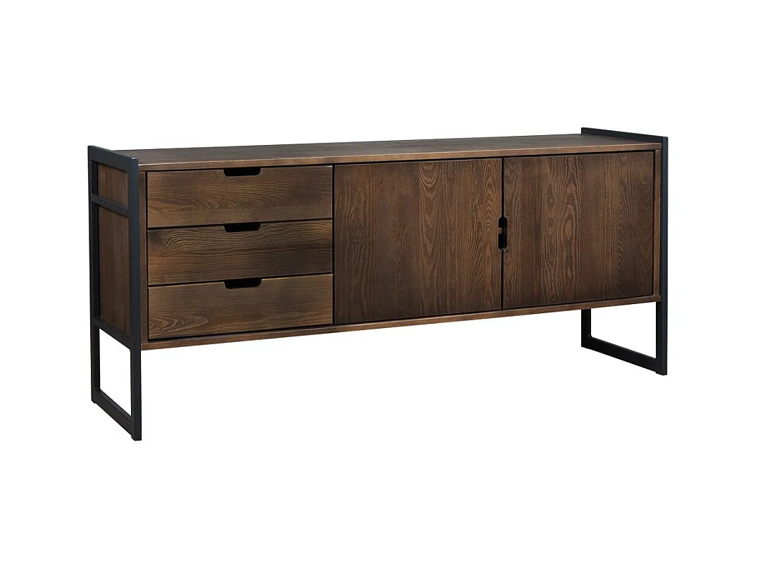 Komoda z drewna litego Loft wood 164 cm, kolor brązowy