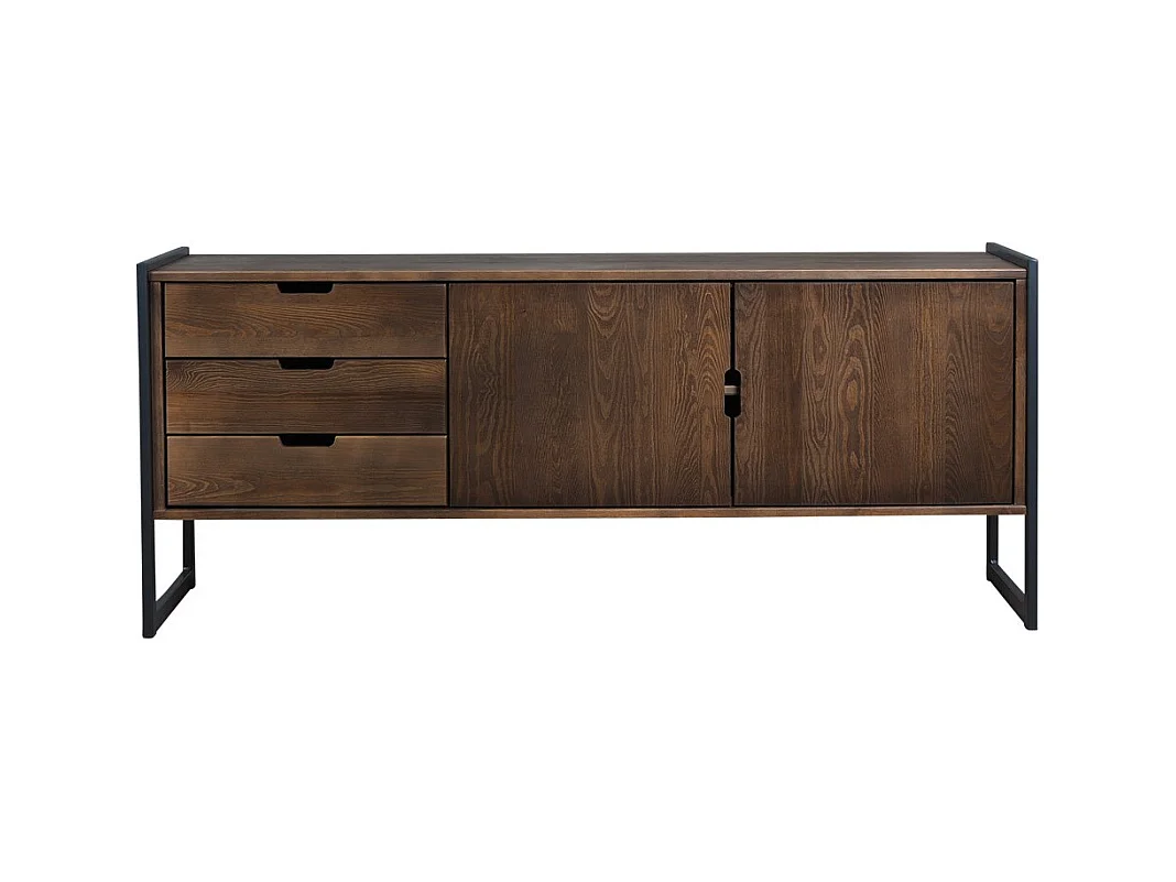 Komoda z drewna litego Loft wood 164 cm, kolor brązowy