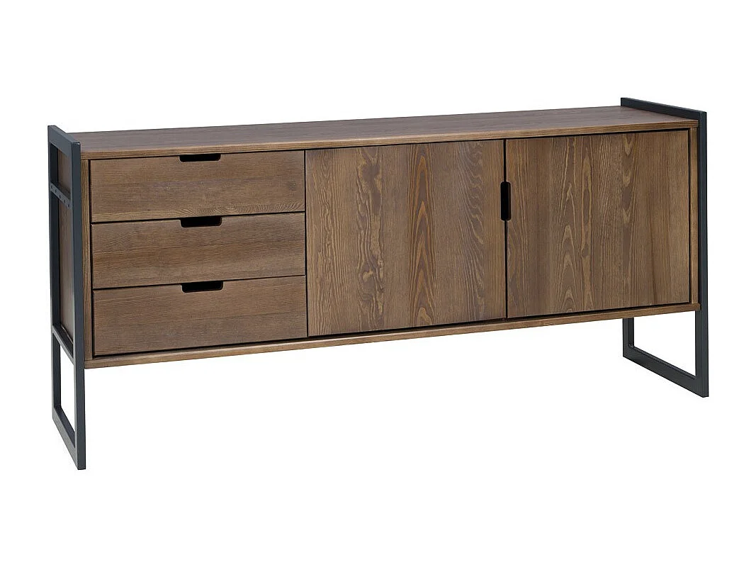 Komoda z drewna litego Loft wood 164 cm, kolor brązowy