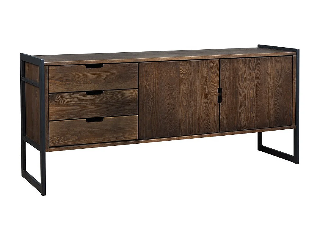 Komoda z drewna litego Loft wood 164 cm, kolor brązowy