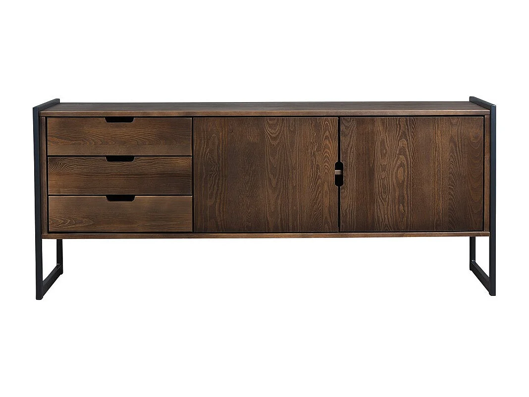 Komoda z drewna litego Loft wood 164 cm, kolor brązowy